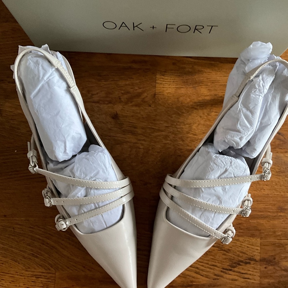 OAK + FORT Taupe Strappy Heels - Picture 2 of 4